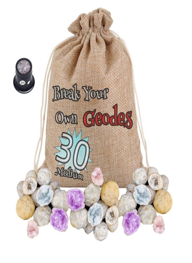 SINGEWOW 15 Pcs Break Your Own Geodes, Natural Spherical Geodes,Medium 1.5-2.0",Open Geodes to Discover Surprises, Suitable for Various, Science Education (15Pcs 1.5-2.0") - Image 1